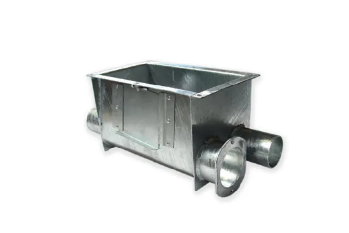 Unterteil für Einlauftrichter 125er, 2-fach, verzinkt, Ø 127 mm